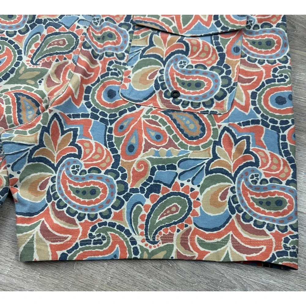 Banks Journal Paisley Board Shorts Mens 34 Muted Orange Blue Green Swim Trunks